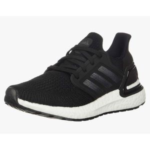 Women’s Adidas Ultraboost 20 Running Shoes Sz 8.5 Black White EG0714 Excellent